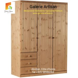 Placard 3 battants en sapin