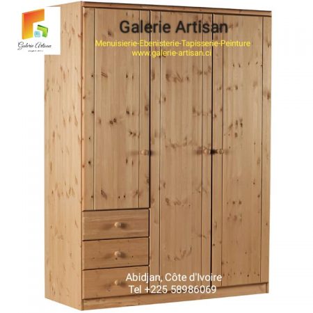 Placard 3 battants en sapin