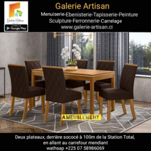 Table à manger phenix + 6 chaises